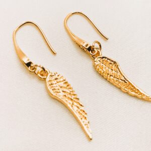 Boucles d'oreilles "Ailes d'ange" Or 14K – Image 3