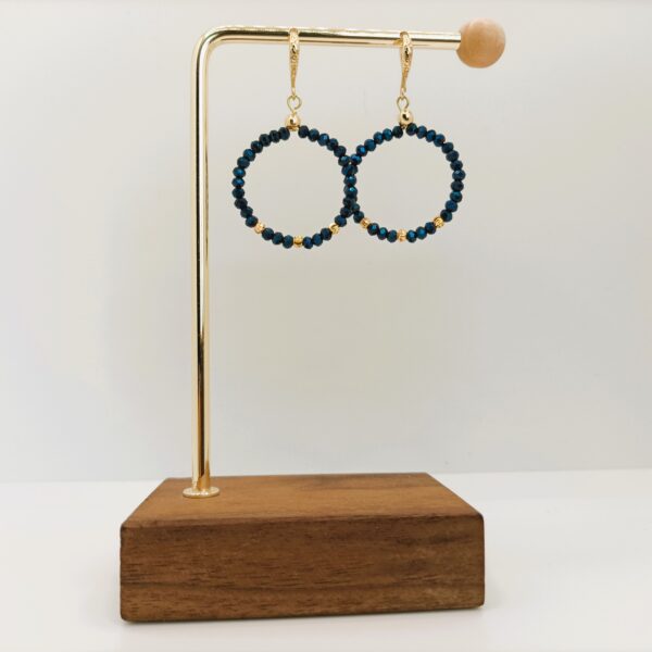 Boucles d'oreilles "Bleu de cristal"