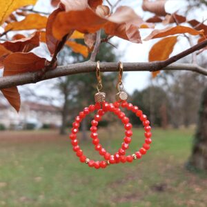Boucles d'oreilles "Nuances de rouge"