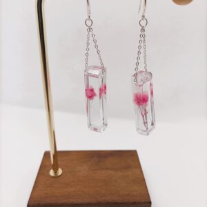 Boucles d'oreilles "Bouquet de fleurs roses"