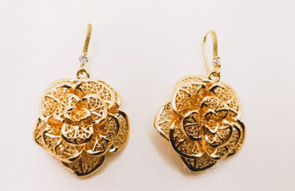 Boucles d'oreilles "Flora" en Or 18K – Image 1