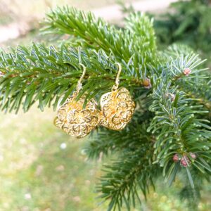 Boucles d'oreilles "Flora" en Or 18K – Image 3