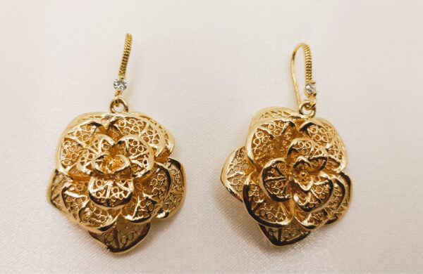 Boucles d'oreilles "Flora" en Or 18K – Image 2