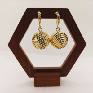 Boucles d'oreilles "Sphère ondulée"