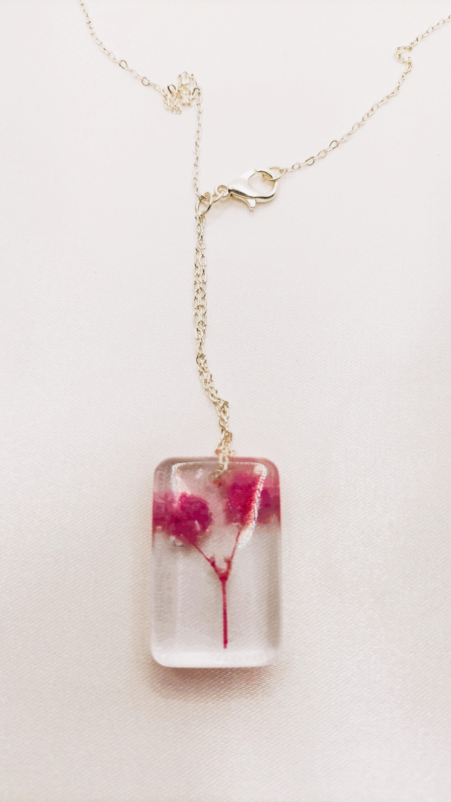 Collier chaîne "Bouquet de fleurs roses" – Image 3