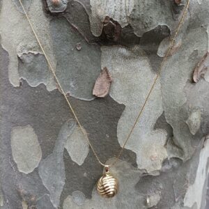 Collier chaîne "Sphère Ondulée" en Or 18K
