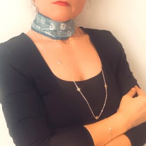 Collier long Trèfle ajouré doré à l'Or fin