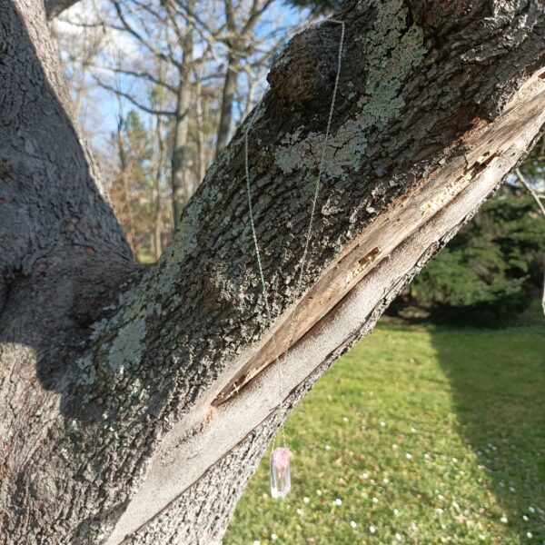 Collier chaîne "Bouquet de fleurs roses" – Image 2