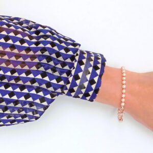 Bracelet délicat "Perle rosée"