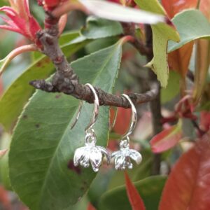 Boucles d'oreilles "Fleur en bouton" en argent