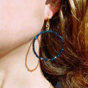 Boucles d'oreilles "Le Bleu de la nuit"