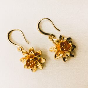 Boucles d'oreilles Lotus en Or 18K