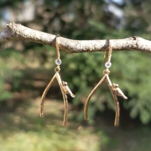 Boucles d'oreilles "Chant d'oiseau" Or 14K