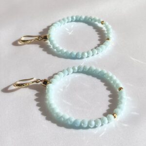 Boucles d'oreilles en perles "Bleu ciel"