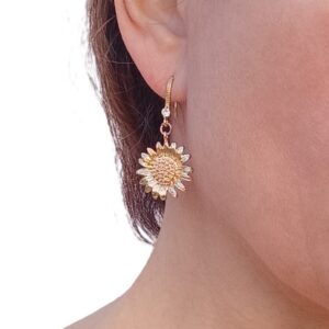 Boucles d'oreilles "Tournesols" en Or 18K