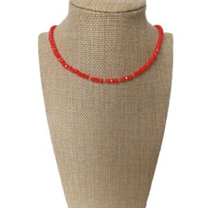 Collier en perles "Nuances de rouge" – Image 4
