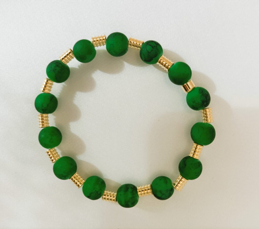 Bracelet vert "Égypte ancienne"