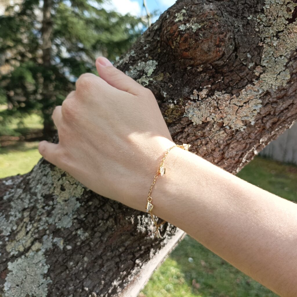 Bracelet chaîne "Étoilé" en Or 14K