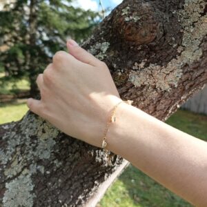 Bracelet chaîne "Étoilé" en Or 14K