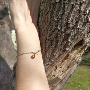 Bracelet chaîne "Fleur de Rose" en Or 14K