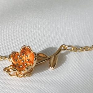 Bracelet chaîne "Fleur en bouton" en Or 14K