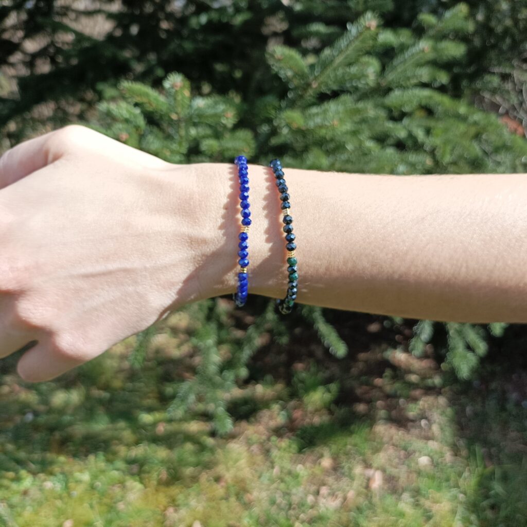 Bracelet en perles "Nuances de gris"