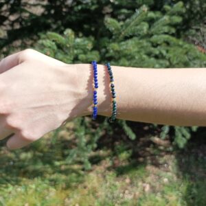 Bracelet en perles "Nuances de gris"