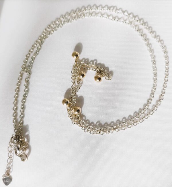 Collier chaîne "Étincelant" en argent – Image 1