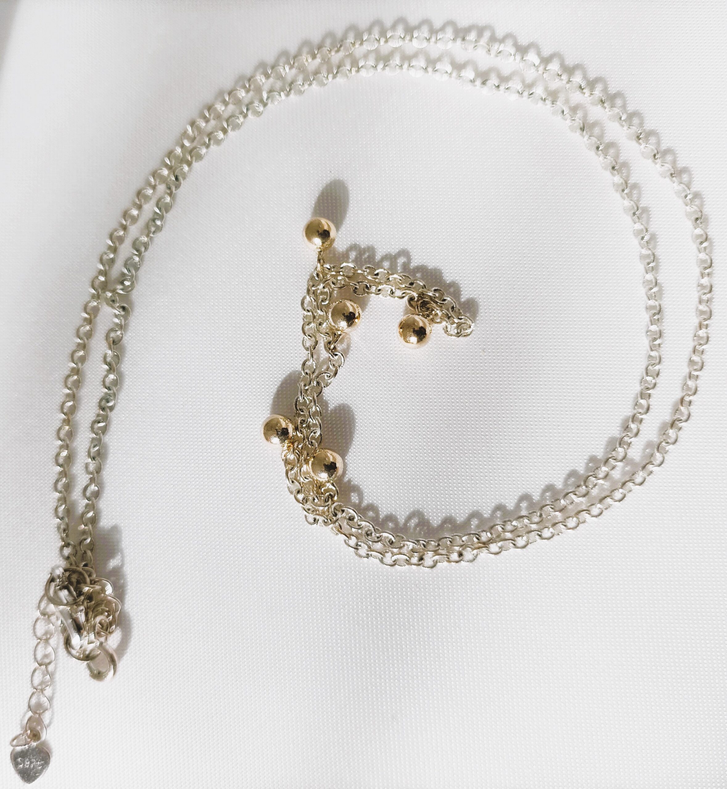 Collier chaîne "Étincelant" en argent – Image 1