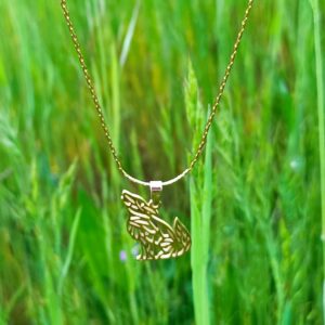 Collier chaîne fine "Loup" en Or 18K