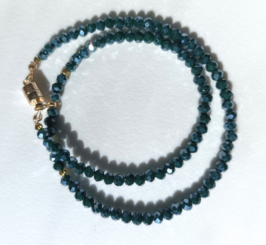 Collier ras de cou Gris étincelant