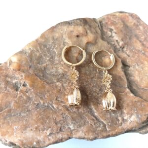 Créoles "Clochette ajourée" Or 14K