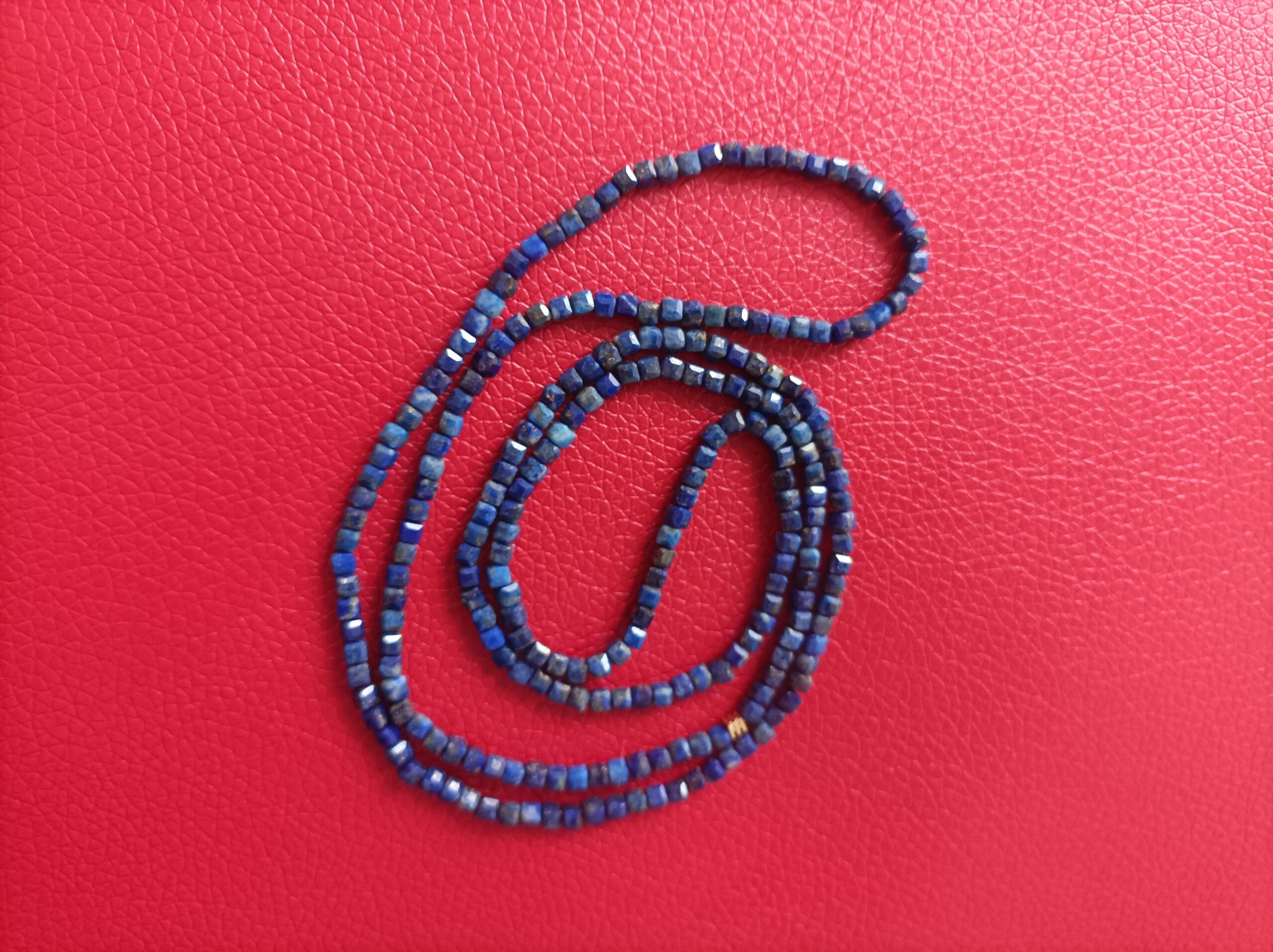 Collier en pierres Lapis lazuli mini – Image 2