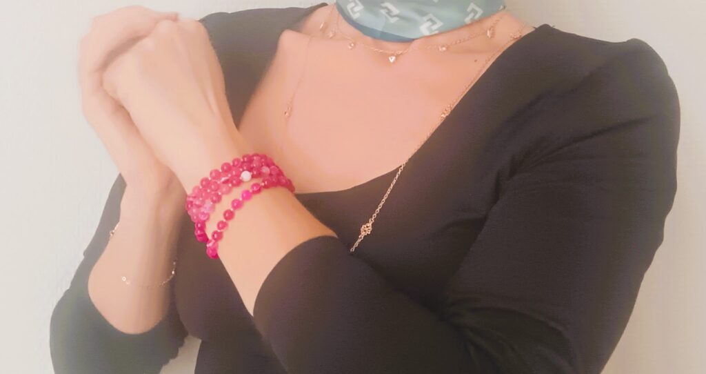 Bracelet en agate "Rose"