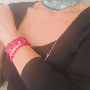 Bracelet en agate "Rose"