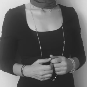 Collier extra long Trèfle ajouré doré à l'Or fin – Image 2