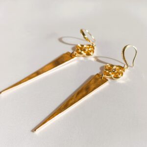 Boucles d'oreilles Triangle ajouré dorée à l'or fin