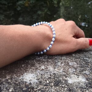 Bracelet en perles à deux rangs Bleu Marine – Image 2