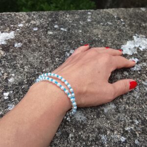 Bracelet en perles Nuances de Bleu